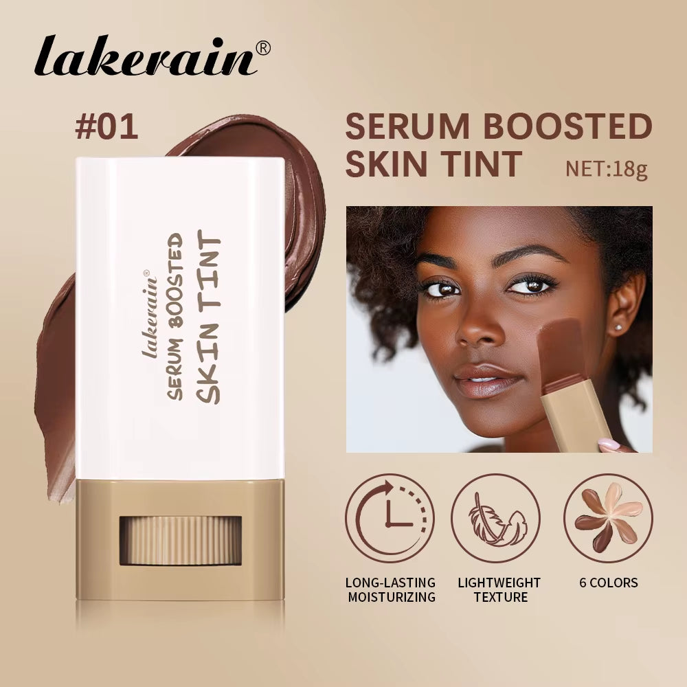 Magic Eraser Foundation Stick Serum Boosted Skin Tint Foundation Stick Smooth Plumper Hight Coverage Travel Bronze Foundation