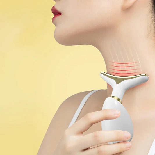 Facial & Neck Massager β Skin Firming, Wrinkle Reducer & Sculpting Tool | Portable LED Light Therapy for Face & Neck Care