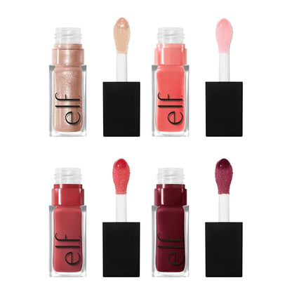 Glow Reviver Quad Goals Lip Oil Kit | 4 Hydrating, Non-Sticky Glossy Tinted Lip Oils, Lip Gloss Set, Moisturizing Lip Care, Vegan & Cruelty-Free