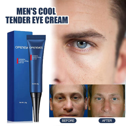 Awaken Peptide Depuffing Eye Gel, Lifts Firming Eye Tightener, Men'S Moisturizing Eye Cream Hydrating Gel Smooths under Eyes for Dark Circles, Puffiness, Fine Lines & Bags