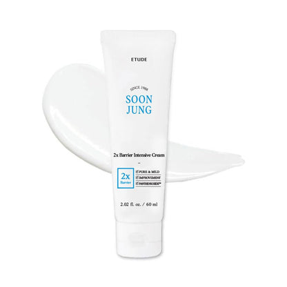 Soonjung 2X Intensive Cream for Barrier Repair, Rich Moist, Madecassoside & Panthenol for Soothing, Face Moisturizer for Sensitive Skin, Ph Balanced, Hypoallergenic, Korean Skin Care,2.02 Fl Oz