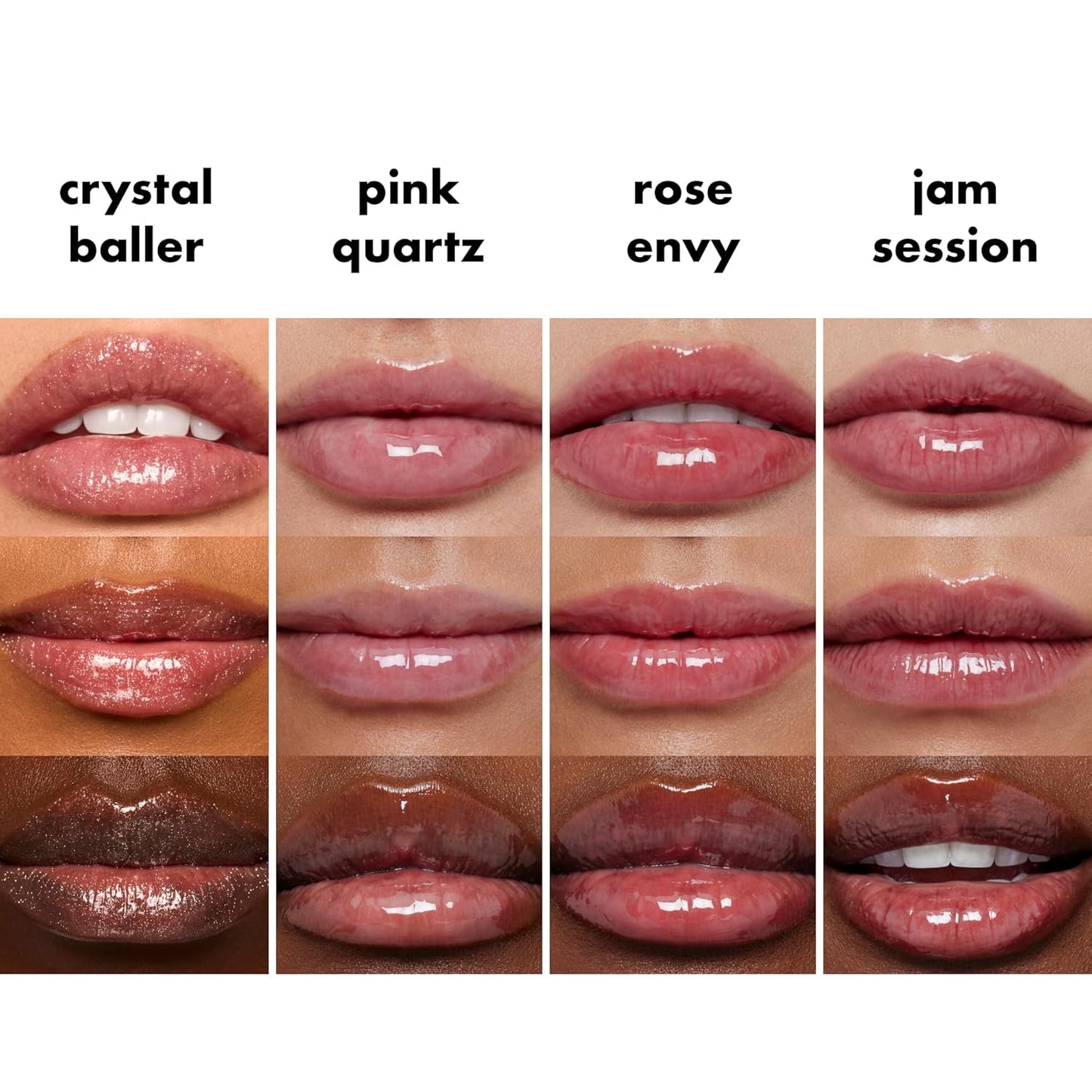 Glow Reviver Quad Goals Lip Oil Kit | 4 Hydrating, Non-Sticky Glossy Tinted Lip Oils, Lip Gloss Set, Moisturizing Lip Care, Vegan & Cruelty-Free