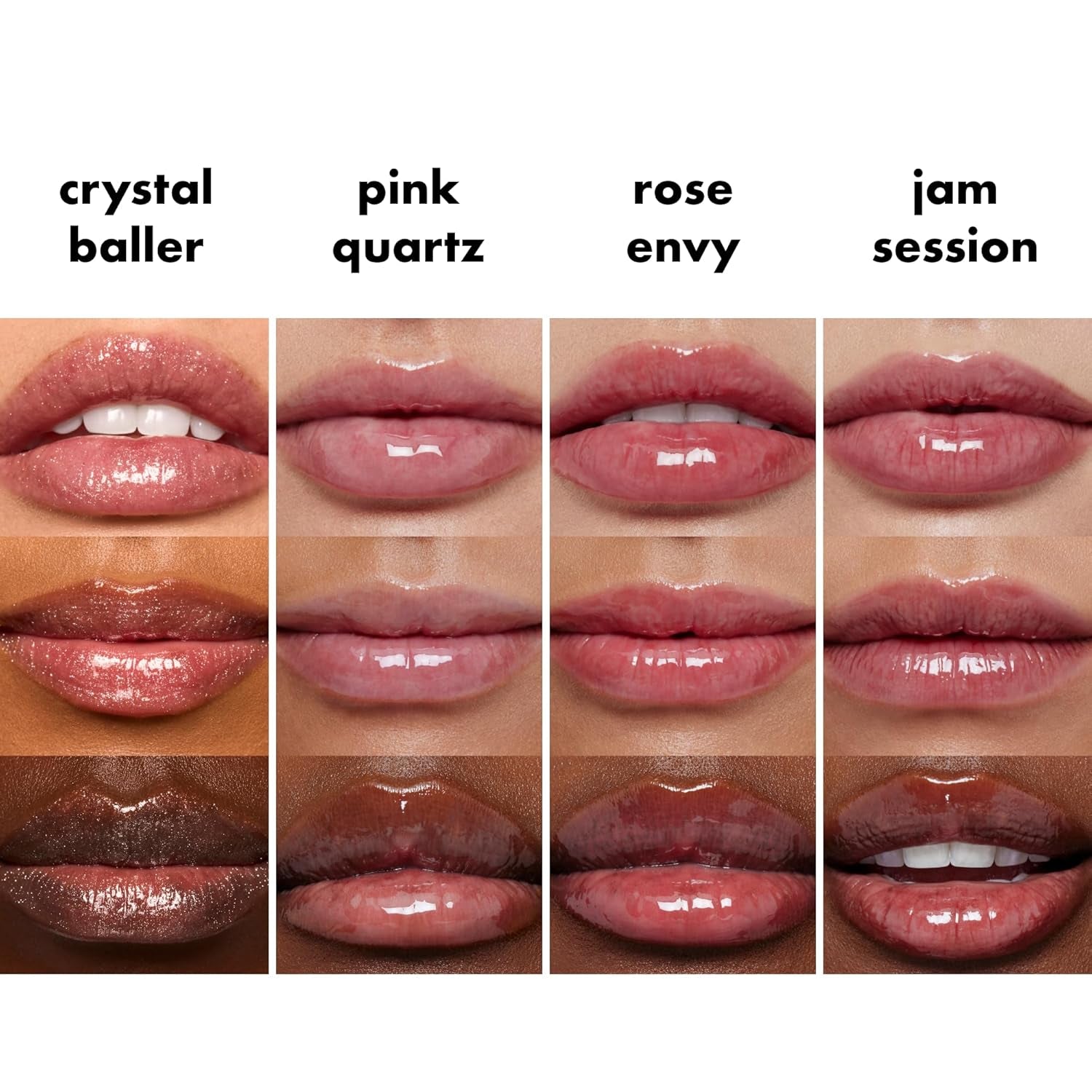 Glow Reviver Quad Goals Lip Oil Kit | 4 Hydrating, Non-Sticky Glossy Tinted Lip Oils, Lip Gloss Set, Moisturizing Lip Care, Vegan & Cruelty-Free