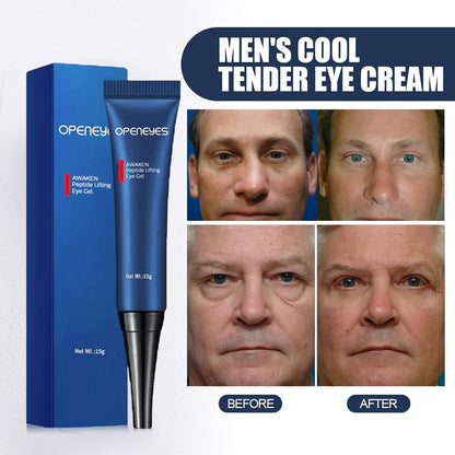 Awaken Peptide Depuffing Eye Gel, Lifts Firming Eye Tightener, Men'S Moisturizing Eye Cream Hydrating Gel Smooths under Eyes for Dark Circles, Puffiness, Fine Lines & Bags