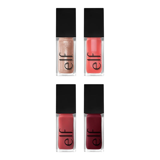 Glow Reviver Quad Goals Lip Oil Kit | 4 Hydrating, Non-Sticky Glossy Tinted Lip Oils, Lip Gloss Set, Moisturizing Lip Care, Vegan & Cruelty-Free